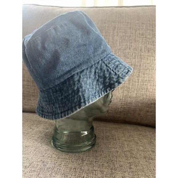 Vintage Faded Glory Y2K Bucket Hat Blue Denim Casual Grunge Streetwear Indie - Picture 3 of 6